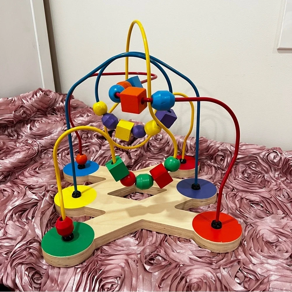 Melissa & Doug Wooden Bead Maze Classic Toy Ages 1+ Years Old Kids Colorful